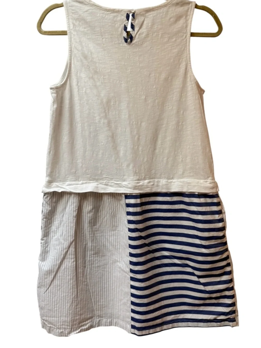 Vineyard Vines Girls Dress Sleeveless White Blue Stripe  Size: XL (16)